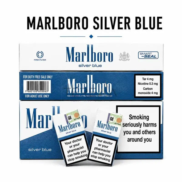 Marlboro silver blue cigarette.