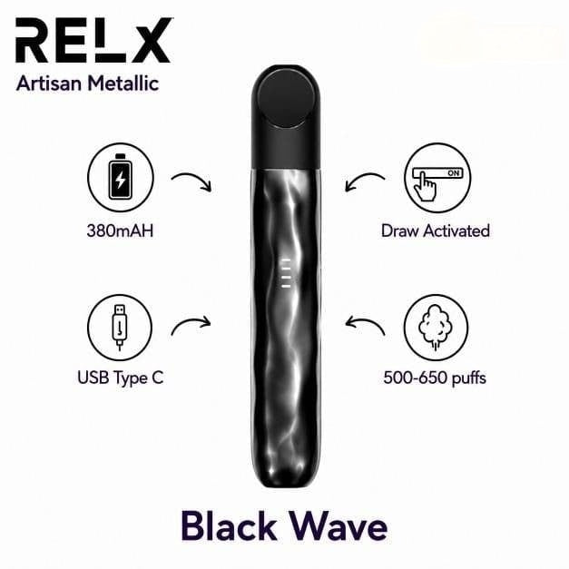 Relx Artisan metallic black wave - Tereaa
