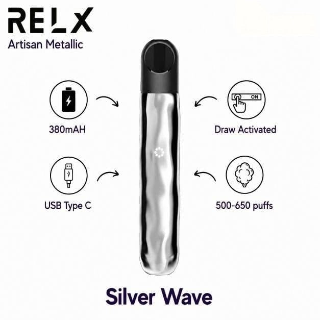 Relx Artisan metallic silver wave - Tereaa